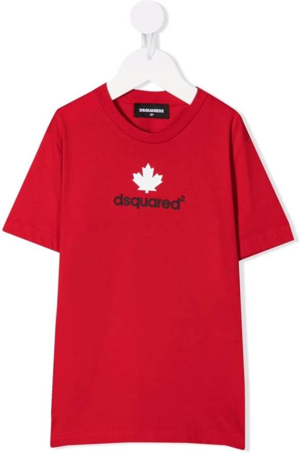 DSQUARED2 KIDS T-shirt met logoprint Rood