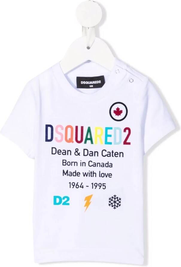 DSQUARED2 KIDS T-shirt met logoprint Wit