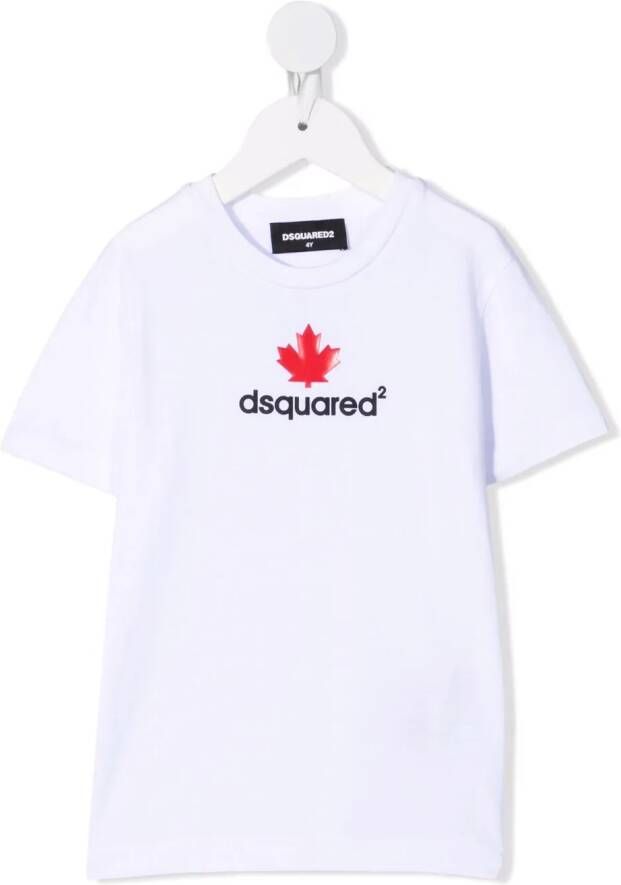 DSQUARED2 KIDS T-shirt met logoprint Wit