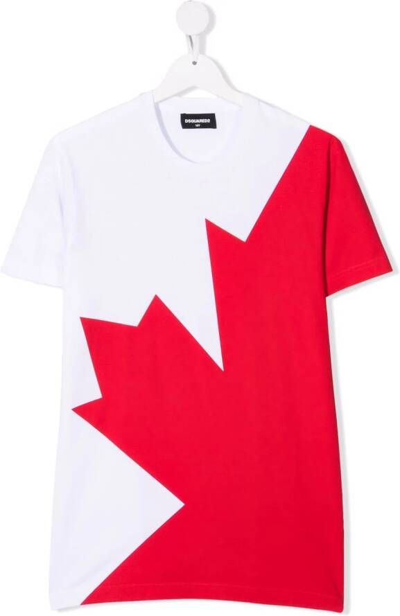 DSQUARED2 KIDS T-shirt met logoprint Wit