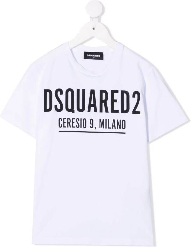DSQUARED2 KIDS T-shirt met logoprint Wit