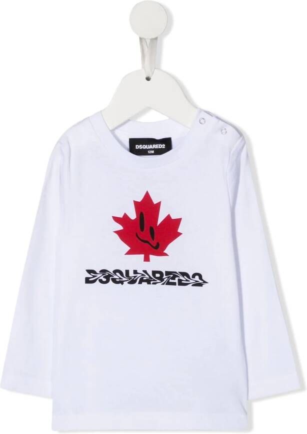 DSQUARED2 KIDS T-shirt met logoprint Wit