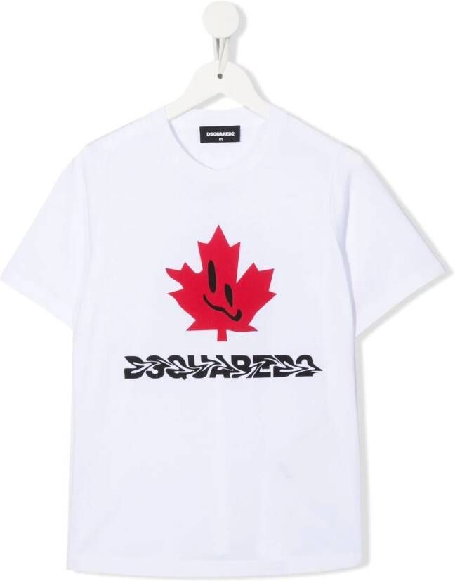 DSQUARED2 KIDS T-shirt met logoprint Wit