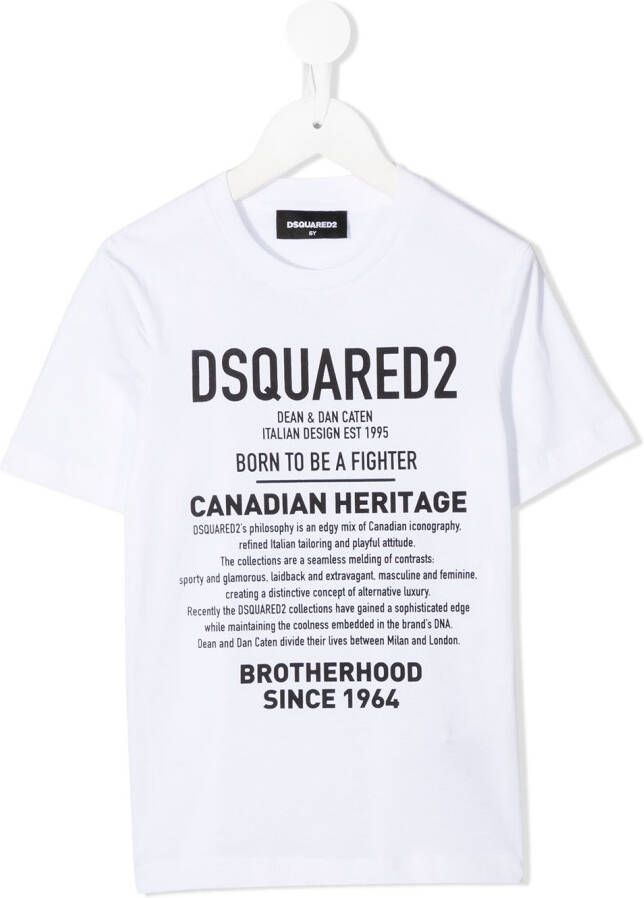 Dsquared2 Kids T-shirt met logoprint Wit