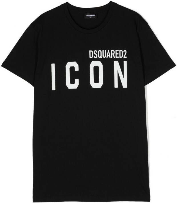 DSQUARED2 KIDS T-shirt met logoprint Zwart