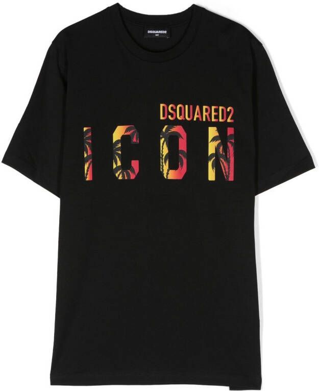 DSQUARED2 KIDS T-shirt met logoprint Zwart
