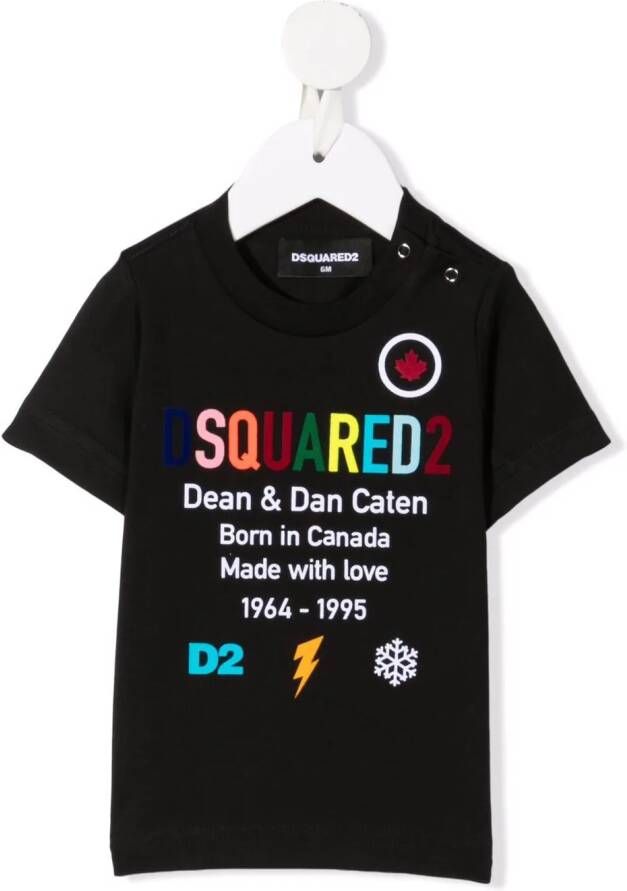 DSQUARED2 KIDS T-shirt met logoprint Zwart