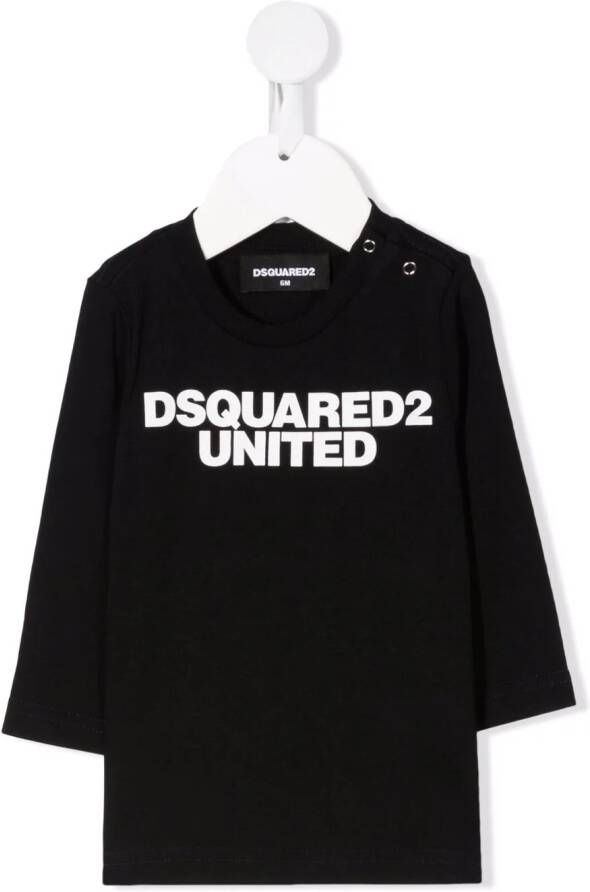 DSQUARED2 KIDS T-shirt met logoprint Zwart