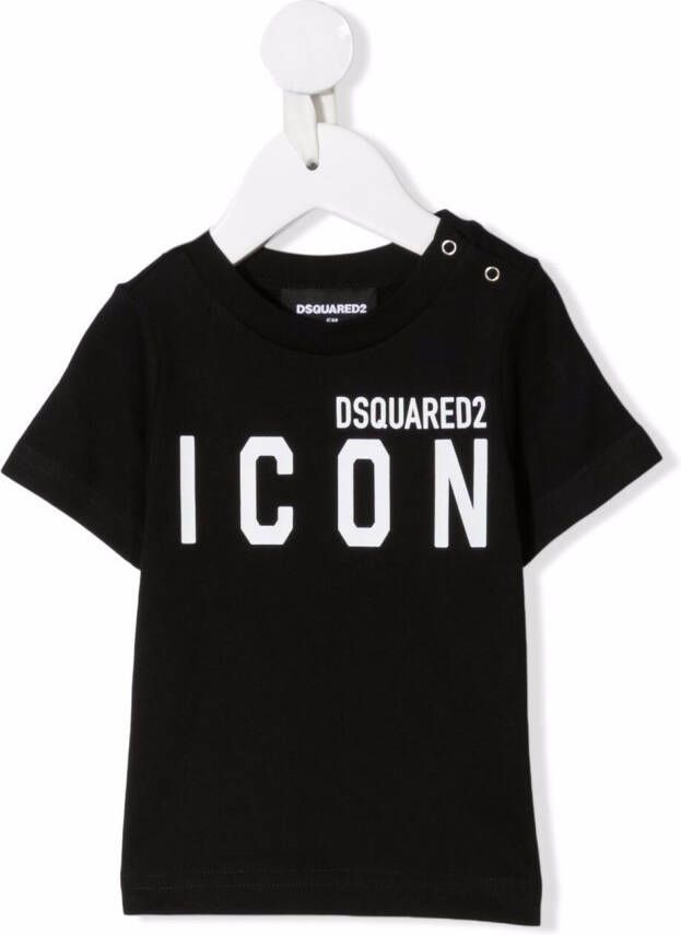 DSQUARED2 KIDS T-shirt met logoprint Zwart
