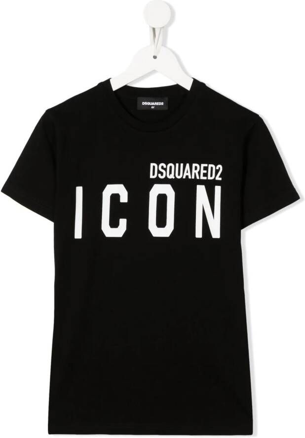 DSQUARED2 KIDS T-shirt met logoprint Zwart