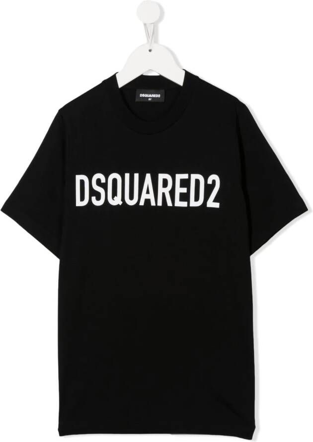 DSQUARED2 KIDS T-shirt met logoprint Zwart