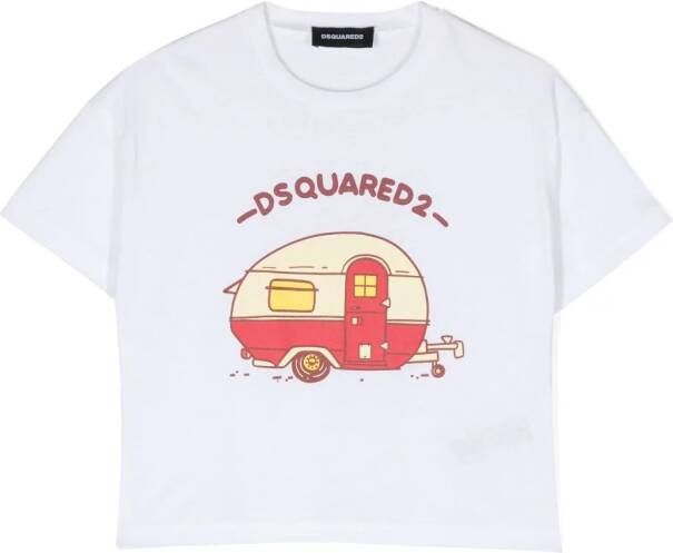 Dsquared2 Kids T-shirt met print Wit