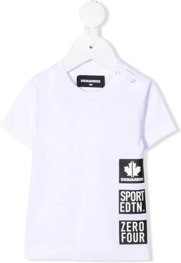 DSQUARED2 KIDS T-shirt met print Wit