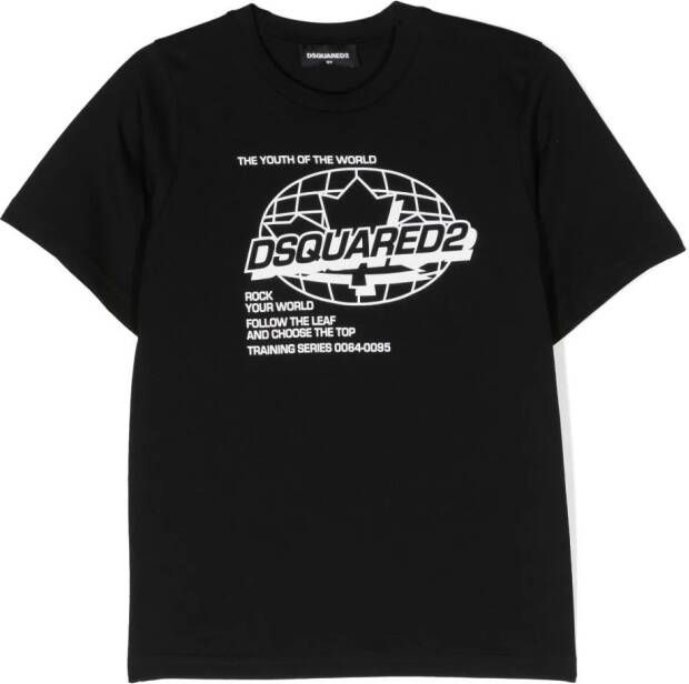 Dsquared2 Kids T-shirt met print Zwart