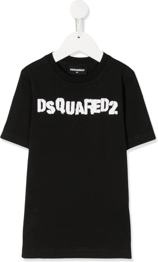 Dsquared2 Kids T-shirt met ronde hals Zwart