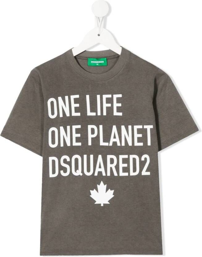 DSQUARED2 KIDS T-shirt met tekst Grijs