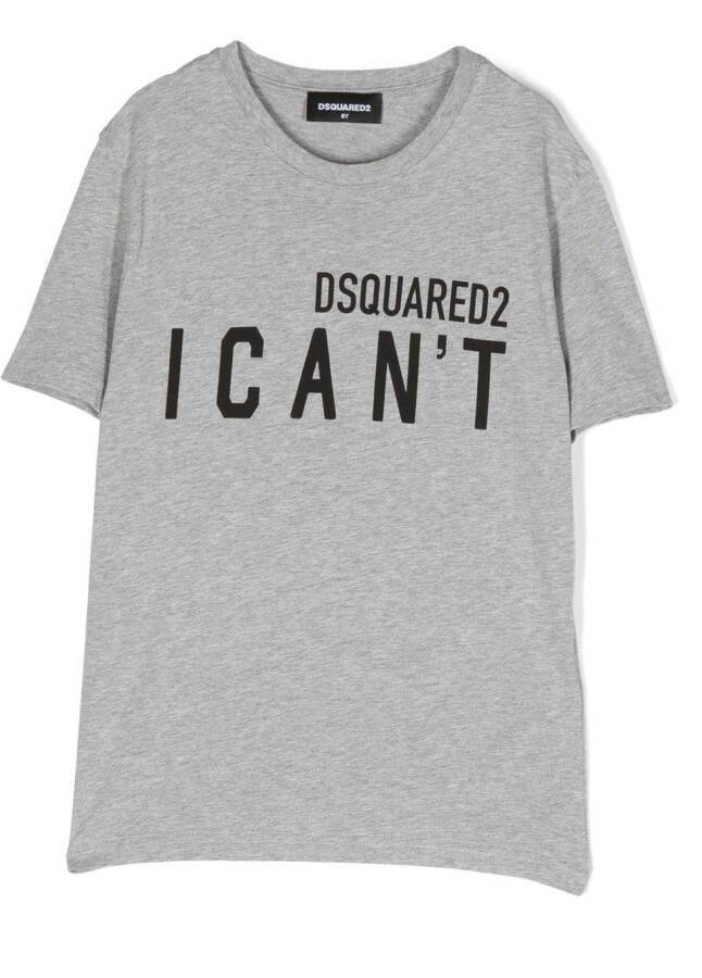 Dsquared2 Kids T-shirt met tekst Grijs