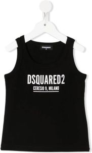 Dsquared2 Kids Tanktop met logoprint Zwart