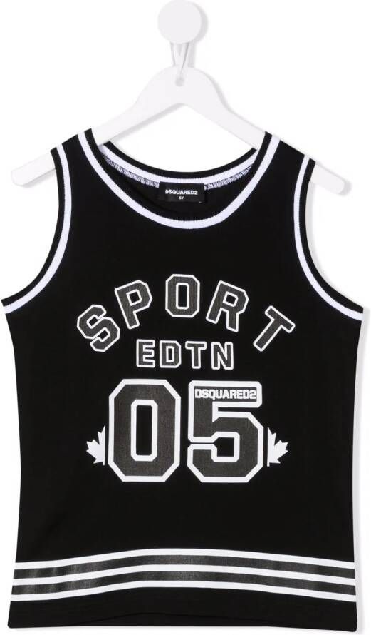 DSQUARED2 KIDS Tanktop met print Zwart