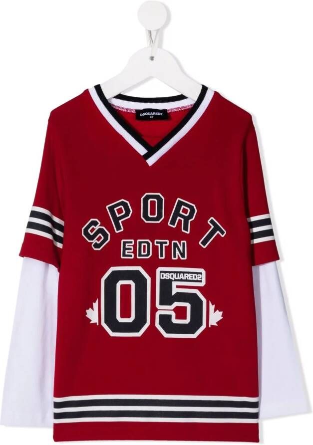 DSQUARED2 KIDS Top met lange mouwen Rood