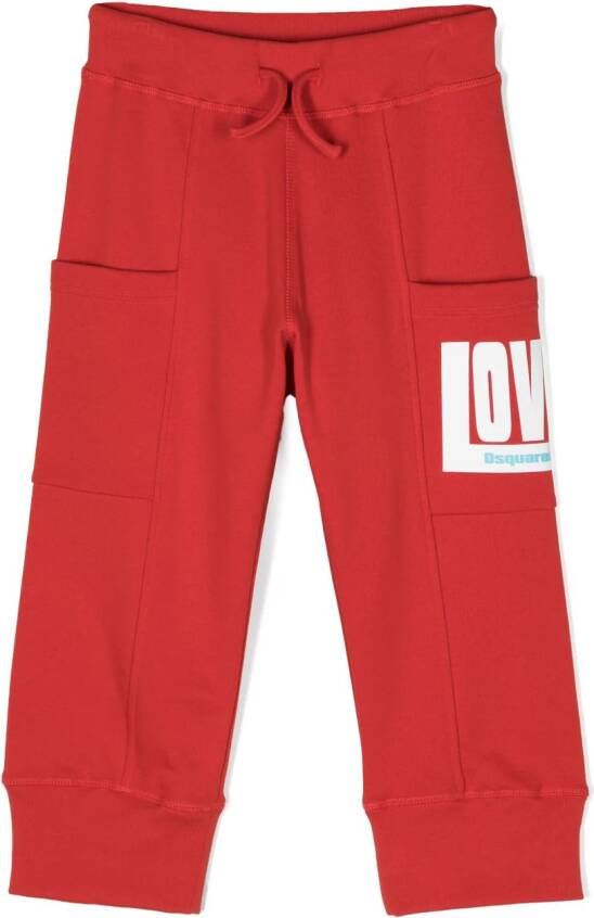 DSQUARED2 KIDS Trainingsbroek met logoprint Rood