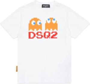 Dsquared2 Kids x Pac- T-shirt met print Wit