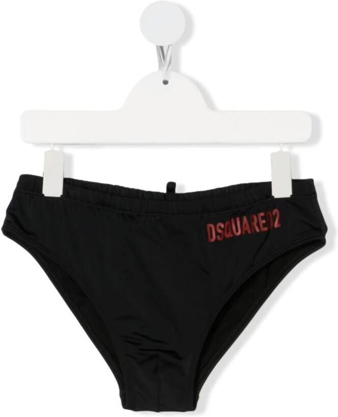 DSQUARED2 KIDS Zwembroek met logoprint Zwart