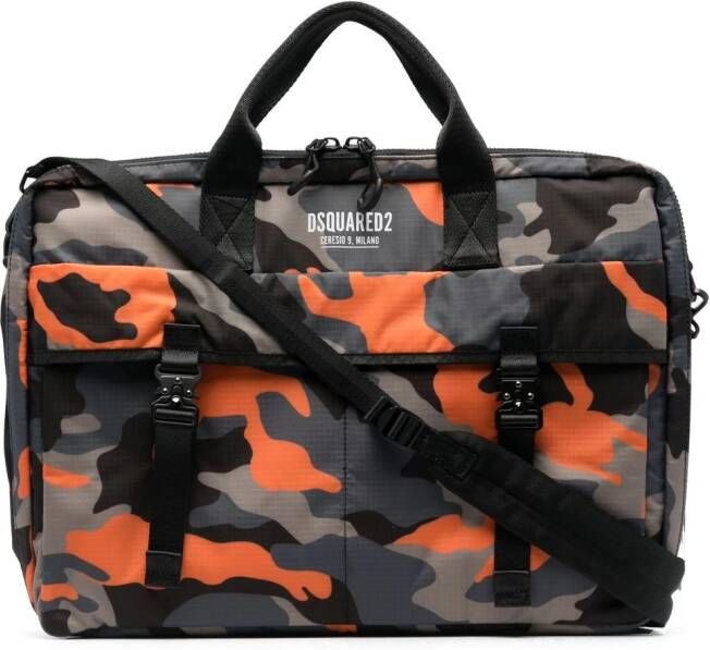 Dsquared2 Laptoptas met camouflageprint Groen