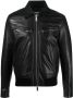 Dsquared2 leather biker jacket Zwart - Thumbnail 1