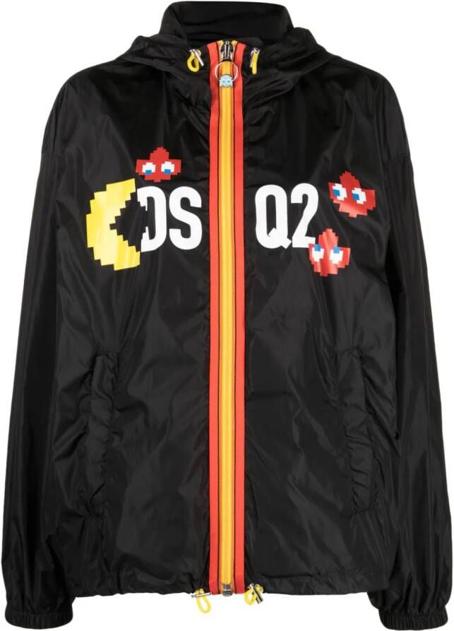 Dsquared2 Lichtgewicht jack Zwart