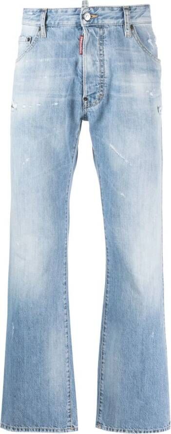 Dsquared2 light-wash straight-leg jeans Blauw