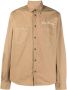 Dsquared2 logo-embroidered button-up shirt Beige - Thumbnail 1