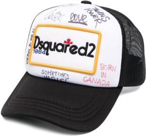 Dsquared2 logo-patch baseball cap Zwart