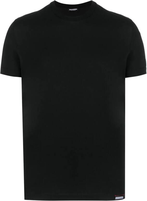 Dsquared2 T-shirt met logopatch Zwart