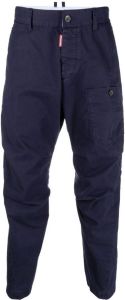 Dsquared2 logo-patch cropped trousers Blauw