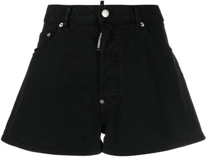 Dsquared2 Shorts met logopatch Zwart