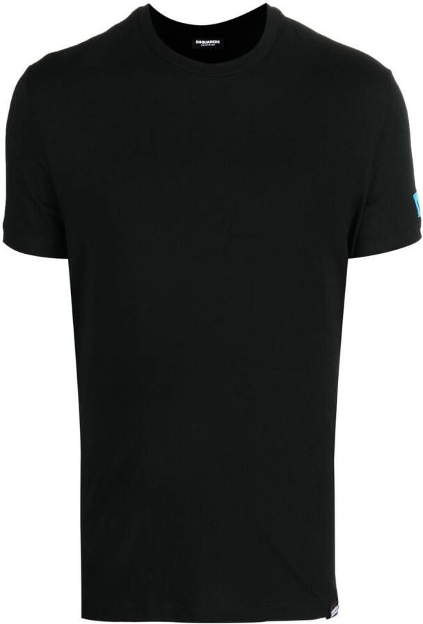 Dsquared2 T-shirt met logopatch Zwart