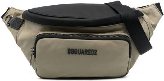 Dsquared2 logo-plaque belt bag Beige