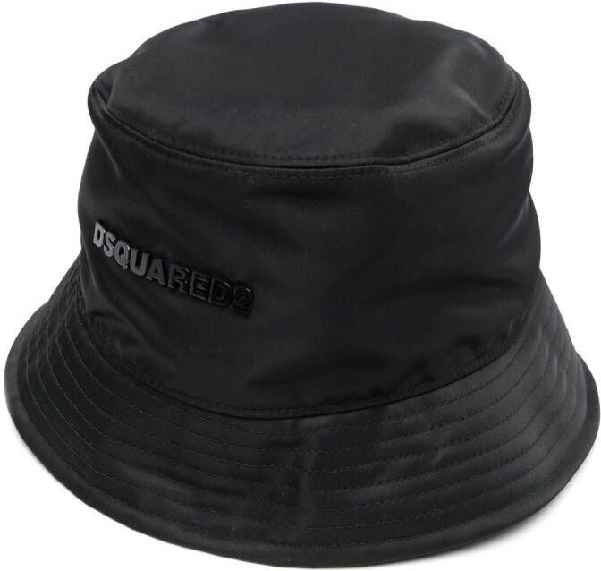 Dsquared2 Vissershoed met logoplakkaat Zwart