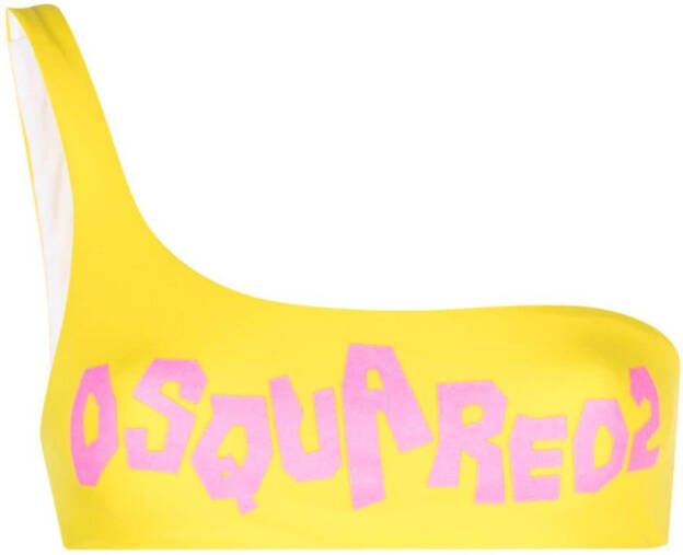 Dsquared2 Bikinitop met logoprint Geel