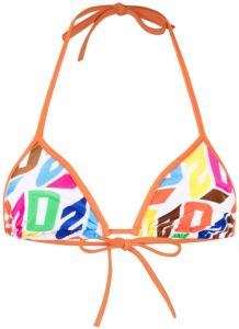 Dsquared2 Bikinitop met logoprint Wit