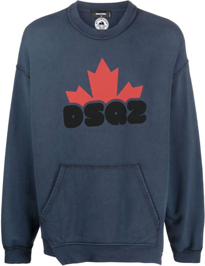 Dsquared2 Trui met logoprint Blauw