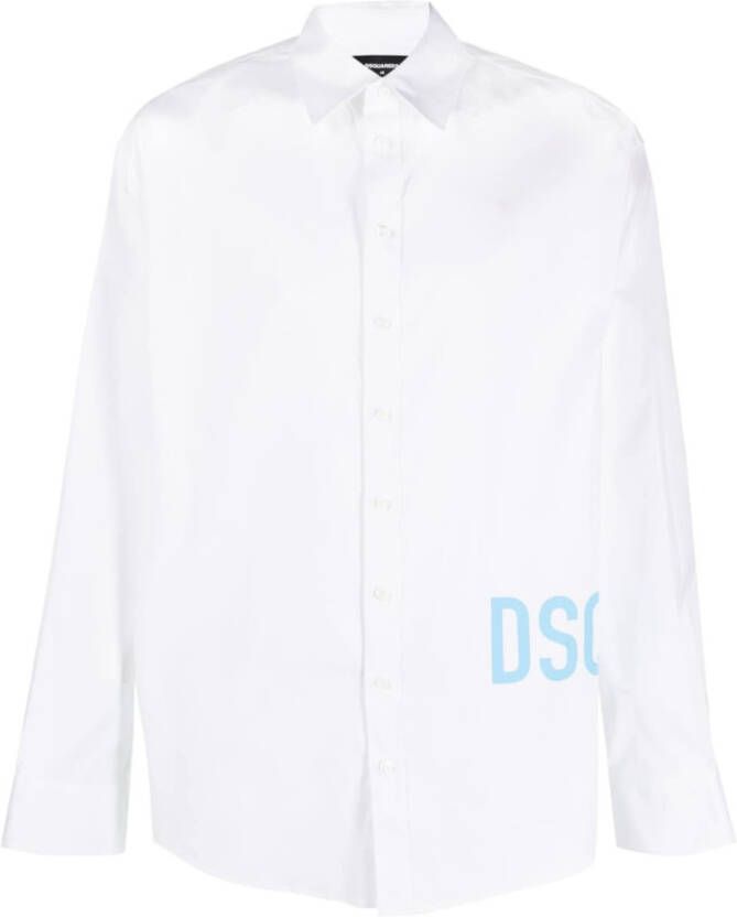 DSQUARED2 Overhemd met logoprint Wit