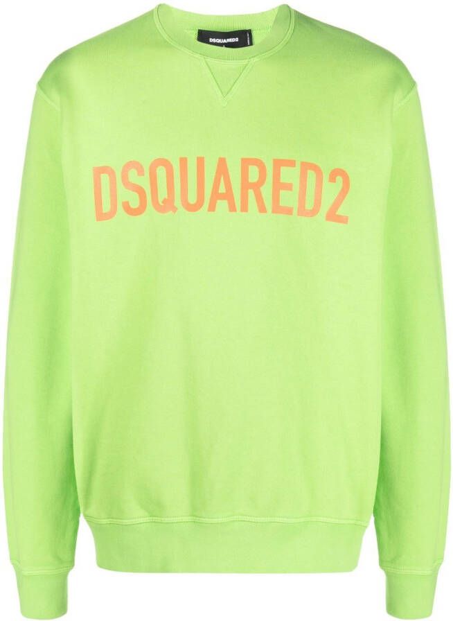 Dsquared2 Sweater met logoprint Groen