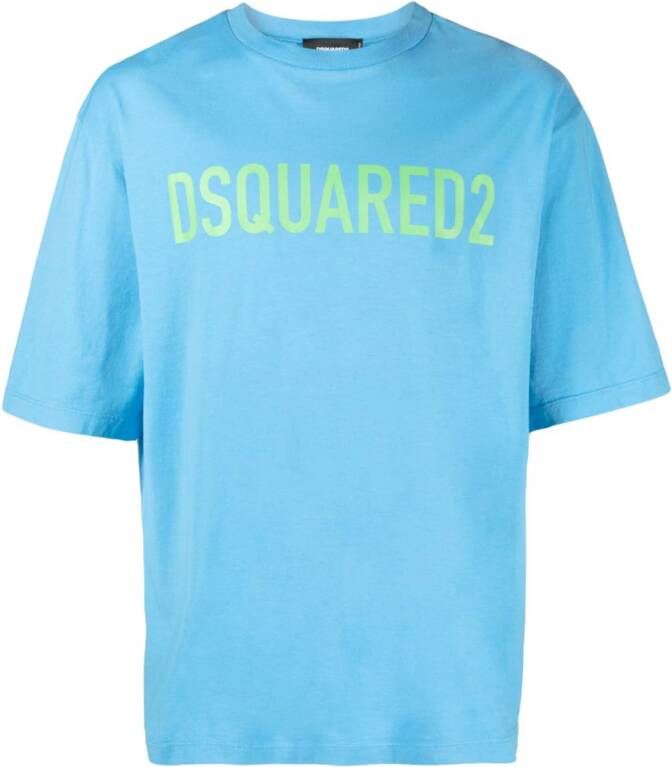 DSQUARED2 T-shirt met logoprint Blauw
