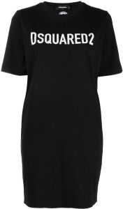 Dsquared2 T-shirtjurk met logoprint Zwart