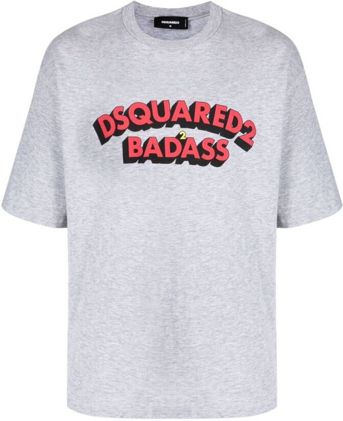 Dsquared2 logo-print cotton T-shirt Grijs