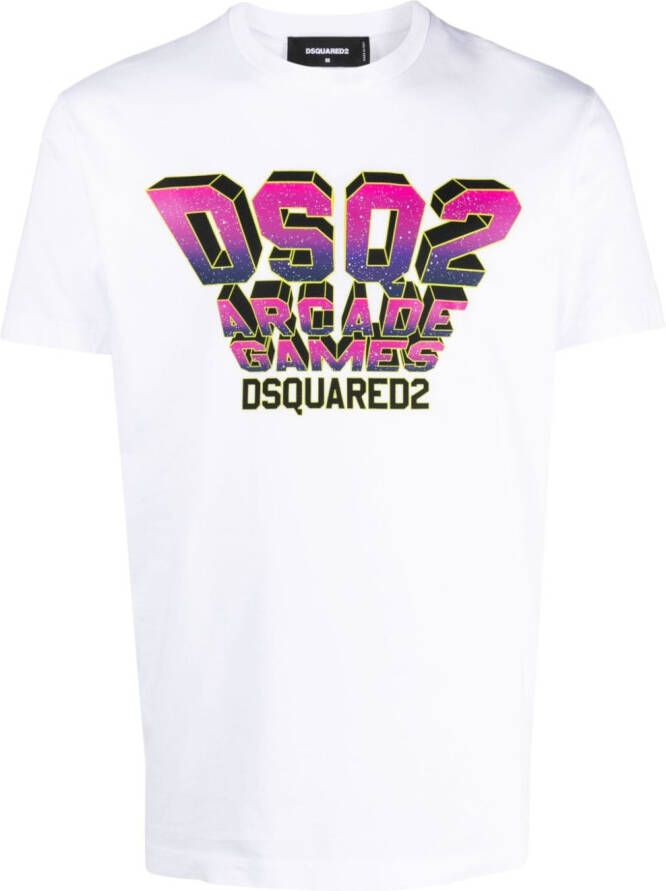 Dsquared2 T-shirt met logoprint Wit
