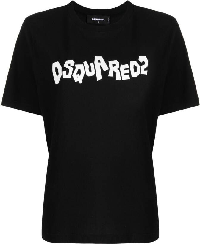 Dsquared2 T-shirt met logoprint Zwart