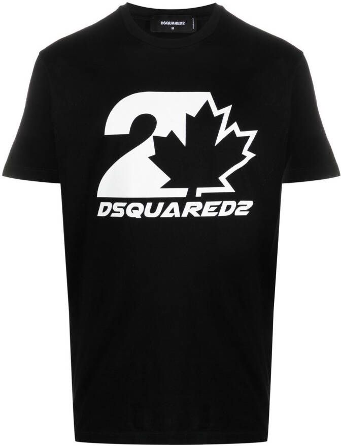 DSQUARED2 logo-print cotton T-shirt Zwart